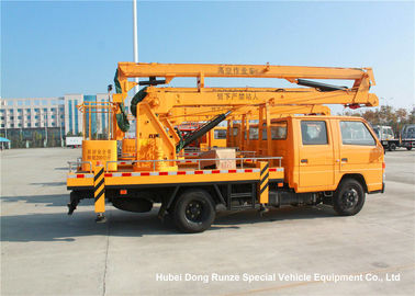 China JMC 1416m Vrachtwagen van het de Cabine Luchtplatform van 4x2 de Dubbele voor het Hoge Verrichting Werken leverancier
