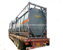 20FT tankcontainer voor waterstofperoxide (H2O2 max 30%) fosforzuur (H3PO4 10% -85%) wegtransport 21cbm