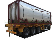 30FT T 4, T7 sirooptankcontainer voor levensmiddelen Rvs Imo Uitgerust met isolatie Verwarming door stoomtestdruk 0.4MPa (40bar)