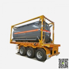 20FT ISO-tankcontainer 18 -21CBM HCl (max 35%), NaOH (max 50%), NaCLO (max 10%)