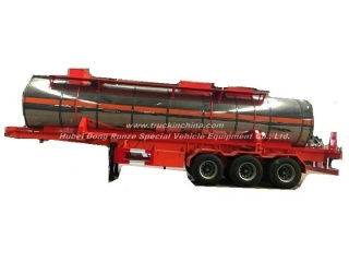 Vloeibare gesmolten zwavel tankwagen aanhangwagen 19m3