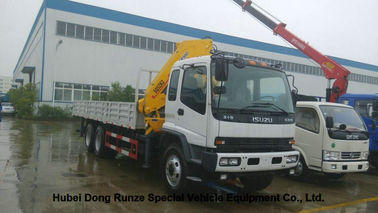 China ISUZU 5 de Opgezette Kraan van de Ton -14 Ton Vrachtwagen met Telescopische Boom en Knukled-Boom leverancier