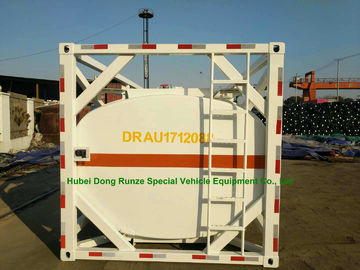 China Chemische 20ft Tankcontainer voor Hoog Corrosief Zoutzuur, Natriumhypochloriet leverancier