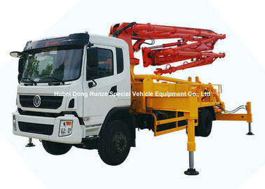 China 26m stelt de 31m Kleine Mobiele Vrachtwagen van de Concrete Mixerpomp met DFAC-Koning Chassis in werking leverancier