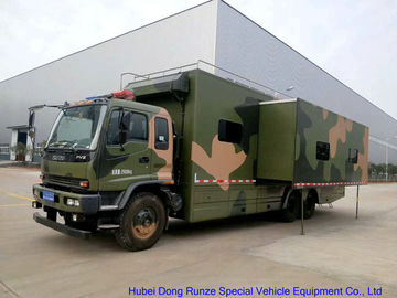 China Vrachtwagen van de camouflage de Mobiele Workshop, de Openluchtcaravan van Isuzu FVZ met Slaapbed leverancier