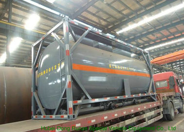 China Staal 20 Voet Tankcontainer voor Natriumhypochloriet en Zoutzuur 20000L leverancier